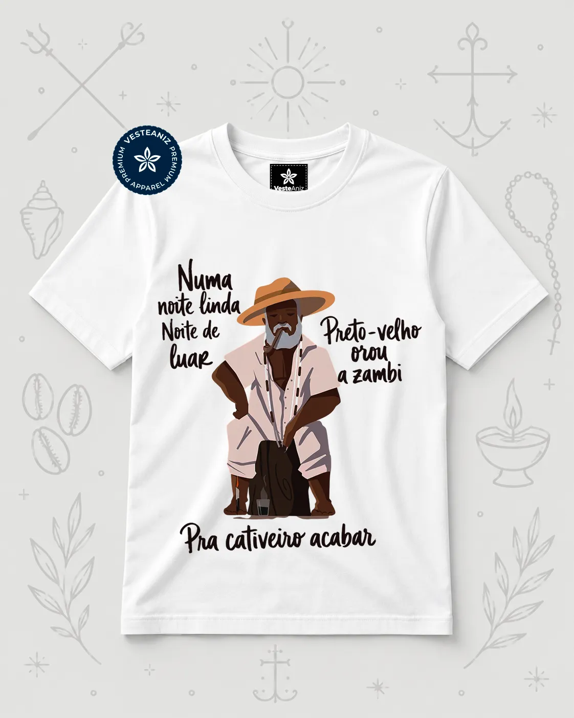 Camiseta Preto Velho - Noite Linda