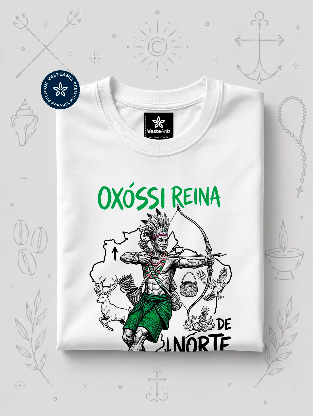Camiseta Oxóssi - de norte a sul 2